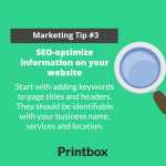 SEO optimize information on your website