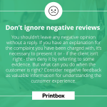 Don't ignore negative reviews